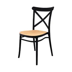 OR DESIGN - Silla Sin Brazos Mara/Rattan Sintético Cross Negro