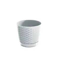 TUMATERA - Matera Ratán Sintético Tejido Redondo Ratolla 25cm Antracita