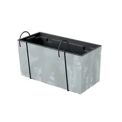 TUMATERA - Matera Plástica Rectangular Urbi Case Para Balcón 40X20Cm Color Cemento