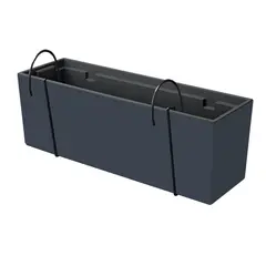TUMATERA - Matera Plástica Rectangular Urbi Case Para Balcón 58x20cm Blanco