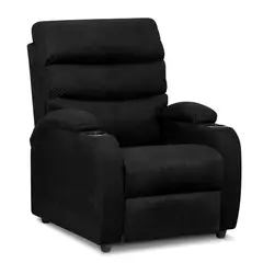 ELITE LIVING - Silla Reclinable Trevi Estática Microfibra Negro