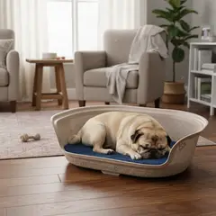 RIMAX - Cama Para Mascotas 78x56x22 Taupe