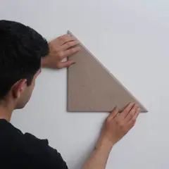 MAX HOGAR - Paneles Acústicos  Autoadhesivos Triángulos Beige Oscuro X 10 Unidades