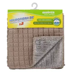 ESSENZA - Microfibra Con Estropaja X2 Café