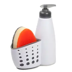 ESSENZA - Dispensador Jabón + Esponja Blanco/gris