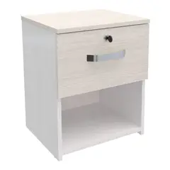undefined - Mesa de Noche Modena 50x40x35cm Niebla Blanco