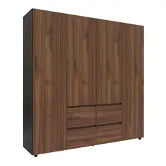 undefined - Armario Burdeos 200 200x200x50cm Gales Negro