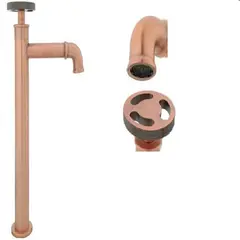 STYLOS EN BRONCE - Grifería Fria Lavamanos Pared Industry Rose - Cobre Satin