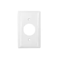 HALUX - Tapa Eléctrica Para Toma Redonda Blanca
