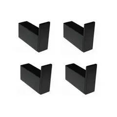 INKORPORAR - Set X 4 Accesorios baño perchero Grazia Negro mate