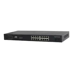 GENERICO - Switch Poe 16 Puertos 10/100/1000mbps + 2 Sfp Fibra Óptica