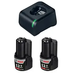 BOSCH - Kit Básico 2 Baterías 12V 2.0 Ah + Cargador Gal 12V 20