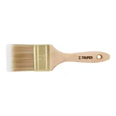 TRUPER - Brocha de 2.1/2'' Con Cerdas Sintéticas y Mango de Madera