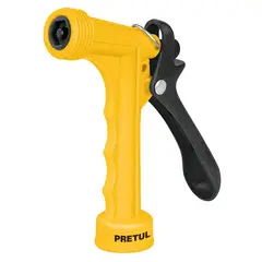 PRETUL - Pistola Plástica para Manguera 5 Funciones. Largo 13 cm