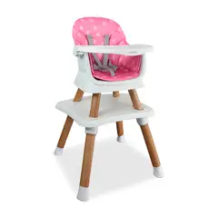 BEBESIT - Silla Comedor para Bebé Infantil 5 En 1 Elite Dinner Rosado