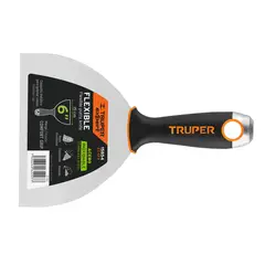 TRUPER - Espátula Flexible de 15 cm En Acero Inoxidable. Comfort Grip