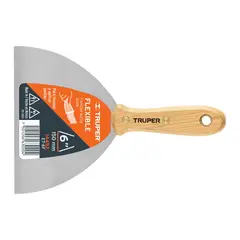 TRUPER - Espátula Flexible de 15 cm Mango de Madera Hickory Americano