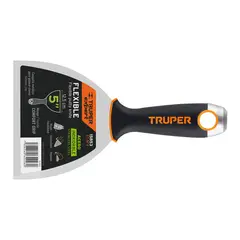 TRUPER - Espátula Flexible de 13 cm En Acero Inoxidable. Comfort Grip