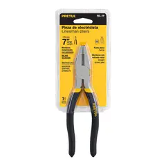 PRETUL - Alicate de Electricista de 7 Pulgadas Ligero Mango de PVC