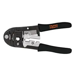 TRUPER - Ponchadora Profesional de 8 Pulgadas para Rj-45 8 Contactos