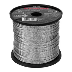 FIERO - Guaya de Acero 3/32'' Sin Forro de Pvc de 75 M. Carga 330 kg