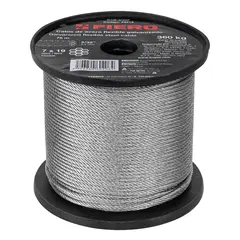 FIERO - Guaya de Acero 3/32'' Sin Forro de Pvc de 75 M. Carga 360 kg