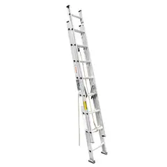 TRUPER - Escalera 2.4 m 16 P de Extensión Aluminio Tipo III 150 kg