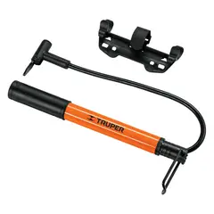 TRUPER - Mini Bomba Manual para Inflar Llanta de Bicicleta 60 Psi