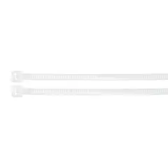 VOLTECK - 25 Amarres Plásticos de 50 cm Tensión 50 Libras Blanco