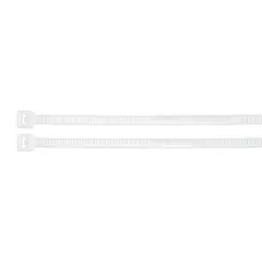 VOLTECK - 25 Amarres Plásticos de 35 cm Tensión 50 Libras Blanco