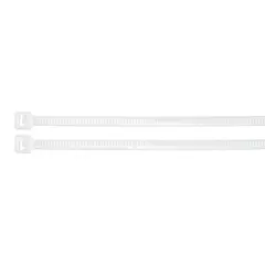 VOLTECK - 50 Amarres Plásticos de 30 cm Tensión 50 Libras Blanco