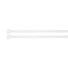 VOLTECK - 50 Amarres Plásticos de 20 cm Tensión 50 Libras Blanco