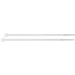 VOLTECK - 50 Amarres Plásticos de 25 cm Tensión 40 Libras Blanco