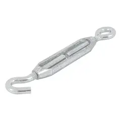 FIERO - Tensor de 16 cm En Acero Tipo Gancho - Argolla. Carga 100 kg