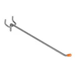TRUPER - Gancho Recto de 20 cm para Panel Ranurado. Con Punta de Goma
