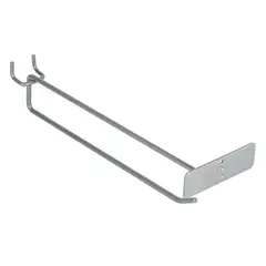 TRUPER - Gancho Recto de 23 cm para Panel Ranurado. Con Portaetiqueta