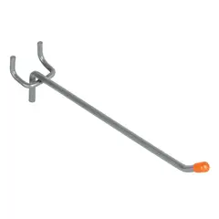 TRUPER - Gancho Recto de 15 cm para Panel Ranurado. Con Punta de Goma