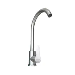 HICASA - Griferia Lavaplatos Monocontrol Cuello Cisne Satinada