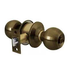 HERMEX - Cerradura O Chapa para Habitación. Tipo Esfera Latón Oscuro
