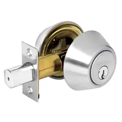 HERMEX - Cerrojo O Chapa de Seguridad para Entrada. Cromo Mate