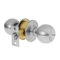 HERMEX - Cerradura O Chapa para Entrada. Tipo Esfera Cromo Mate