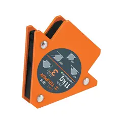 TRUPER - Escuadra Magnética de 3'' Protector de Nylon. Soporta 11 kg