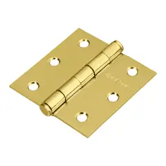 HERMEX - Caja de 10 Bisagras Cuadradas de 6.4 Cm. Acero Latonado