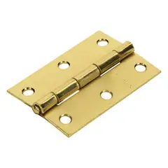 HERMEX - Caja de 20 Bisagras Rectangulares de 7.6 Cm. Acero Latonado