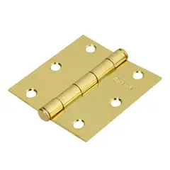 HERMEX - Caja De 10 Bisagras Cuadradas De 7.6 Cm. Acero Latonado
