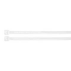 VOLTECK - 25 Amarres Plásticos de 60 cm Tensión 50 Libras Blanco