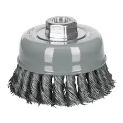 TRUPER - Grata Copa de Alambre Trenzado Fino de 4 Pulgadas Multi Rosca