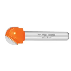 TRUPER - Fresa Media Caña Diámetro 1/2'' Largo Corte 9.5 mm