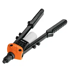 TRUPER - Remachadora Tipo Tijera de 13 Pulgadas con 5 Boquillas y Contenedor