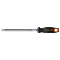 TRUPER - Lima Triangular Pesada Bastarda de 8 Pulgadas Mango Comfort Grip